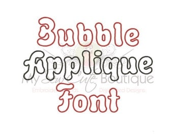 Applique Font Embroidery Design - 8 Sizes - BX Embroidery Font Included - Instant Download