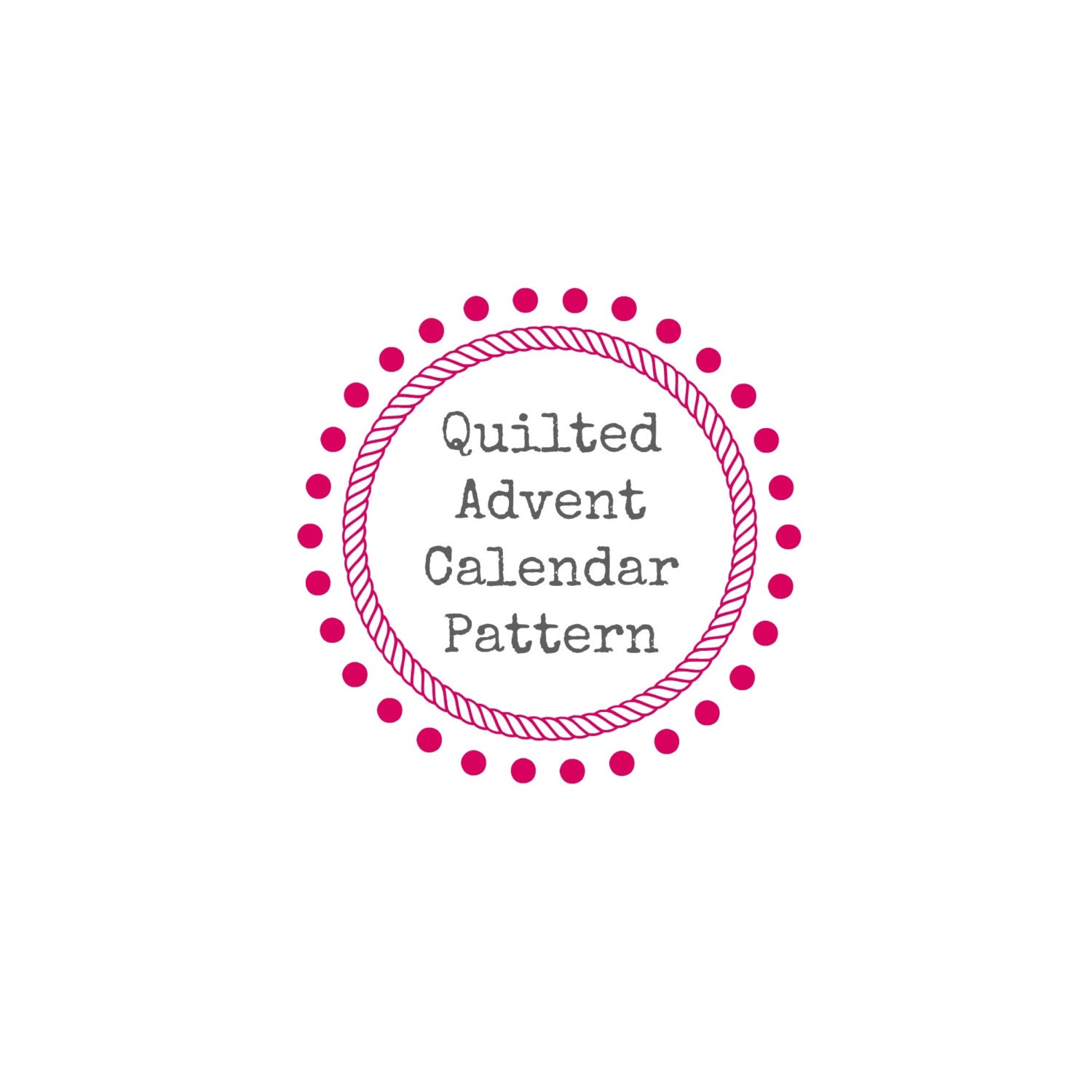Pattern Quilted Advent Calendar with 24 pockets PDF Pattern