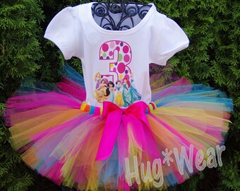 Personalized Birthday Princess Shirt + Tutu Outfit (Any age or colors)