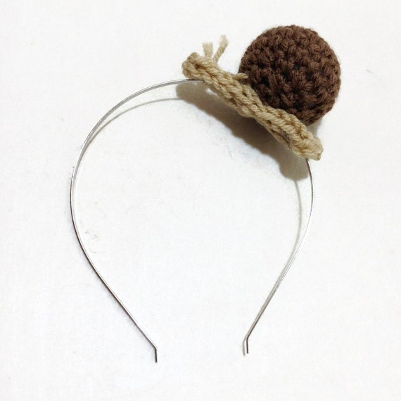 Snail Headband Brown Amigurumi Snail Cosplay Headband