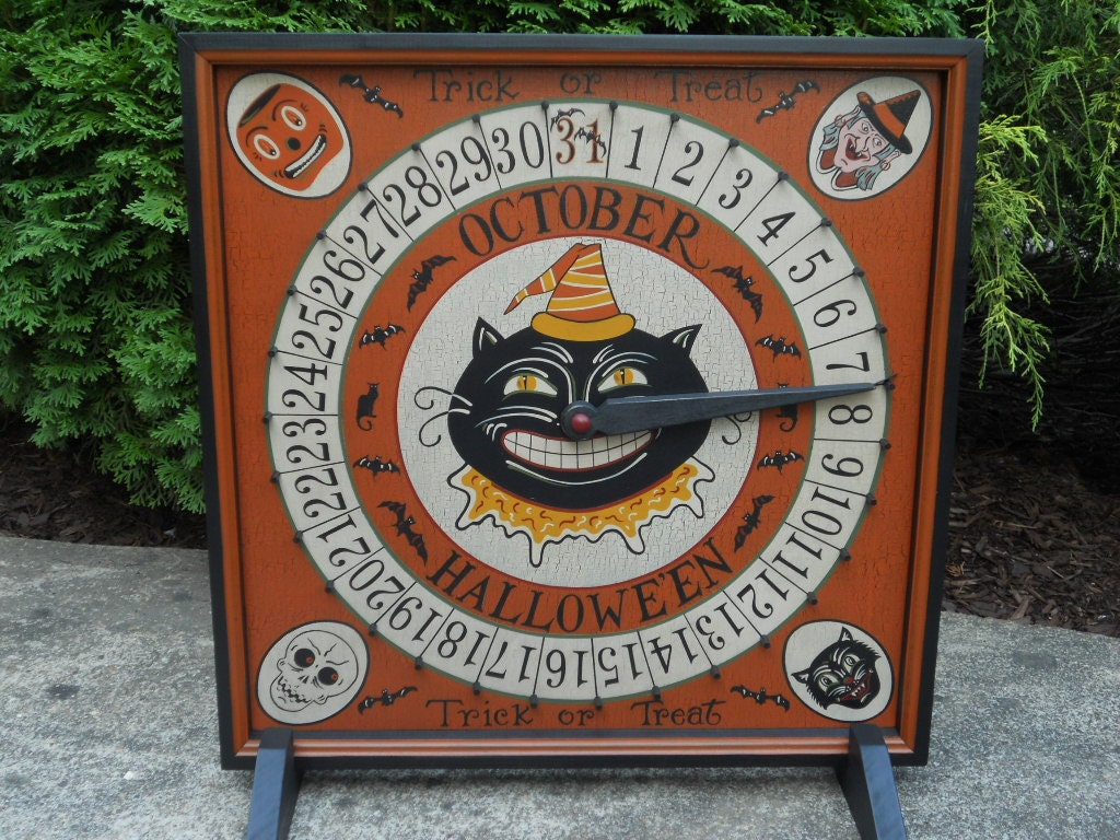 Halloween Advent Calendar Count Down Black Cat Game Board