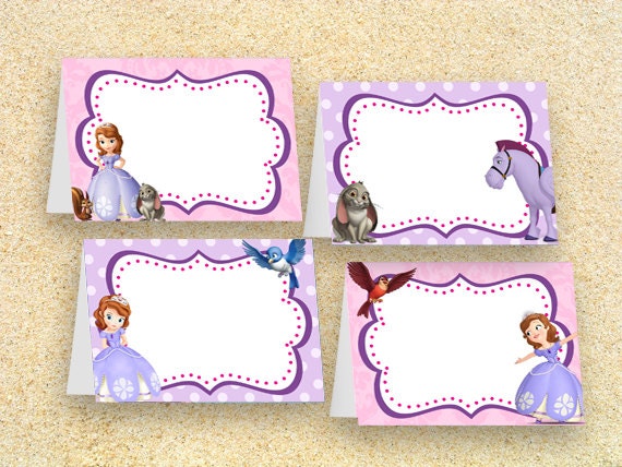 Sofia the First Party Food Labels Instant Download Place