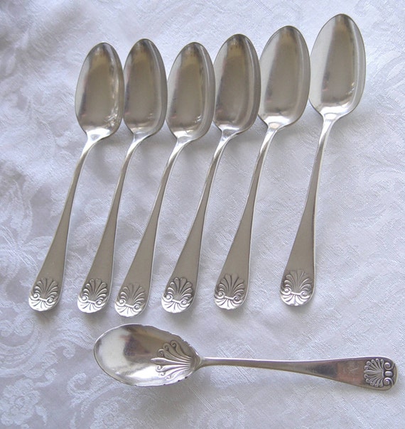 6 Vintage SILVERPLATE Silver Plate Wm. A. Rogers A1 TEASPOONS