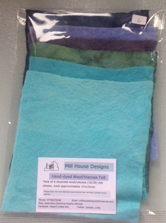 Handdyed Wool/Viscose Felt