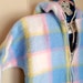 Vintage Bunting Snowsuit of Plaid Pastel Flannel, 1980s, 6-12 months