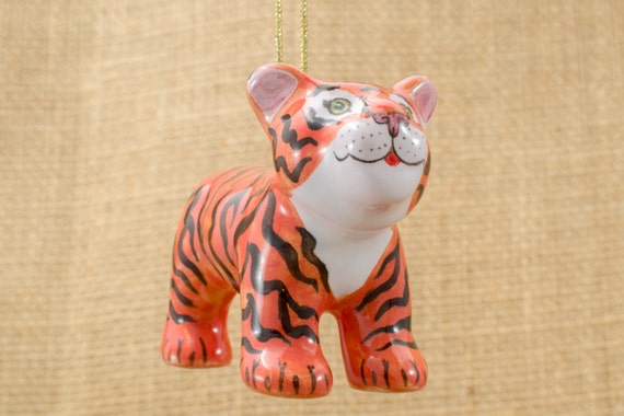 ceramic tiger ornament