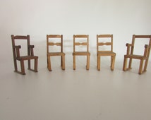 wooden dollhouse chairs