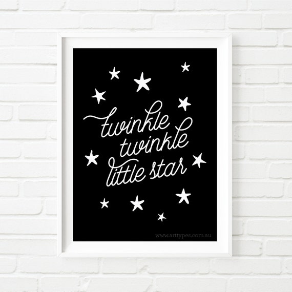 Items similar to Twinkle twinkle little star Printable Art, nursery art ...