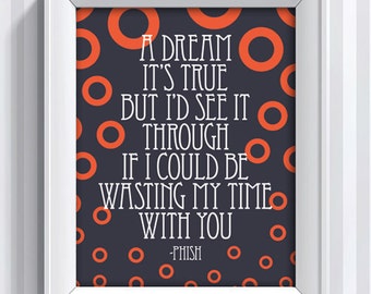 Phish Lyrics - Waste - 11x14 - poster print
