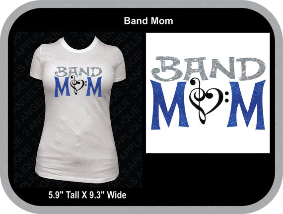 Download Band Mom Name glitter vinyl shirt