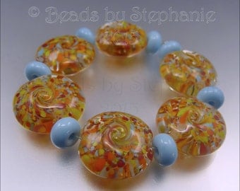FAIRGROUND ATTRACTION – Lampwork Bead Set - Handmade by Stephanie Gough SRA