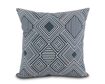 Gray Southwest Pillow. Washable Pillow Cover. Desert Modern Art Deco Throw Pillow. Invisible Zipper. Gifts for him. Man cave decor. Phoenix