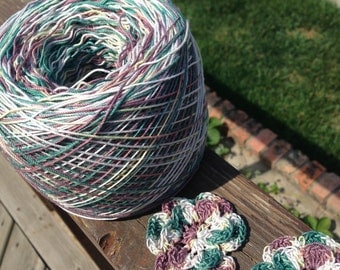 Hand Dyed Size 10 Crochet Cotton - Into the Woods - Large Project Size - 150, 200, 250 or 300 Yards