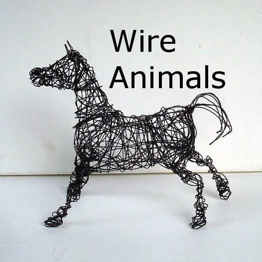 Wire Animals unique sculptures made from wire. by wireanimals