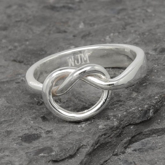 Infinity Ring, Engraving Ring, Knot Ring, Best Friend, Promise ...