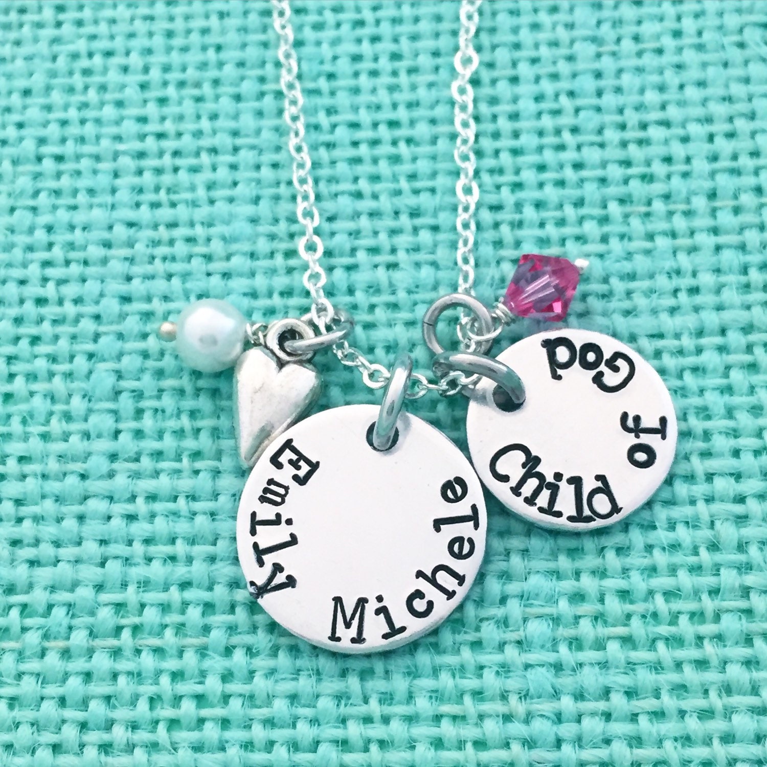 Child of God Personalized Necklace Hand Stamped by Eight9Designs