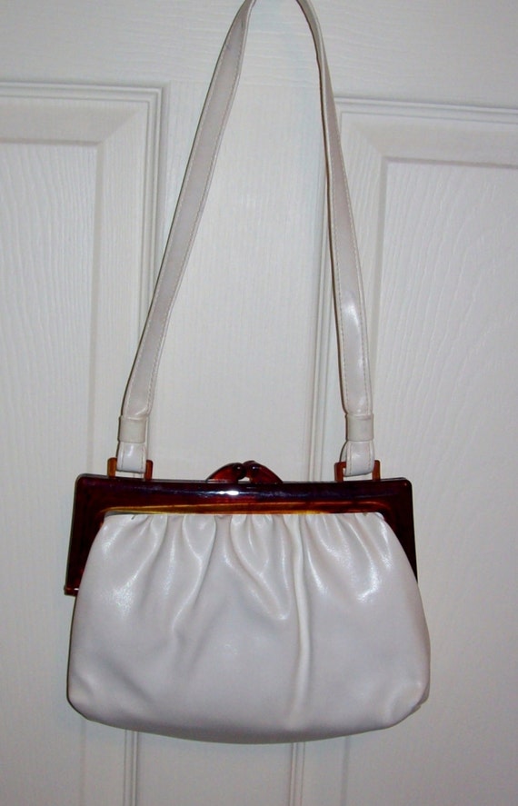 white vintage purse