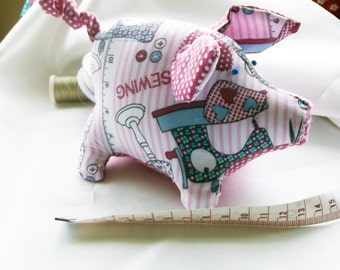 Piggy Pin Cushion, Sewing Room Accessories, Cute Pin Cushion For Needleworker