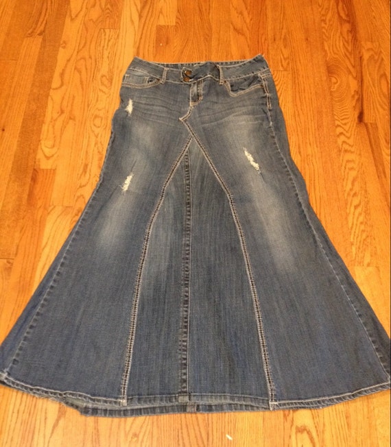 Ladies size 11 long Jean skirt junior size
