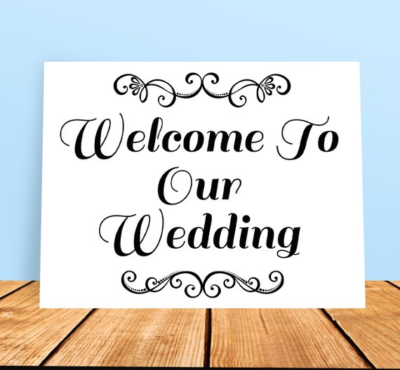 A4 DIY Welcome To Our Wedding Printable Sign