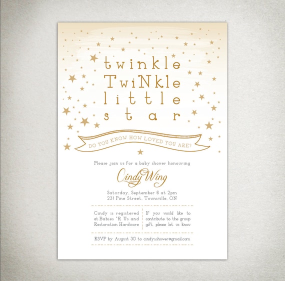 Free Printable Twinkle Twinkle Little Star Baby Shower Invitations 10