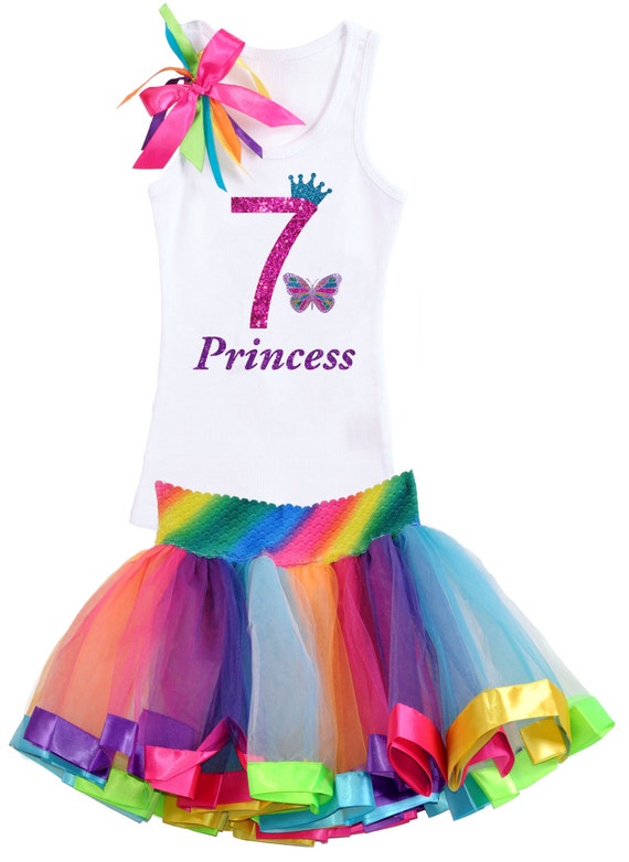 Rainbow Butterfly 7th Birthday Outfit Rainbow By Bubblegumdivas