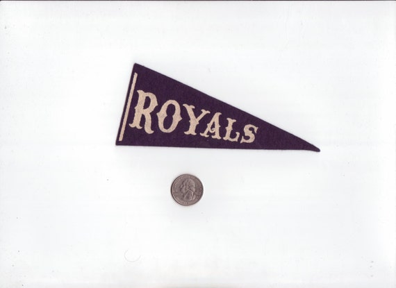 decor Mini Royals Baseball  Pennant City home vintage SMALL kansas  Pennant city  Vintage Felt Kansas