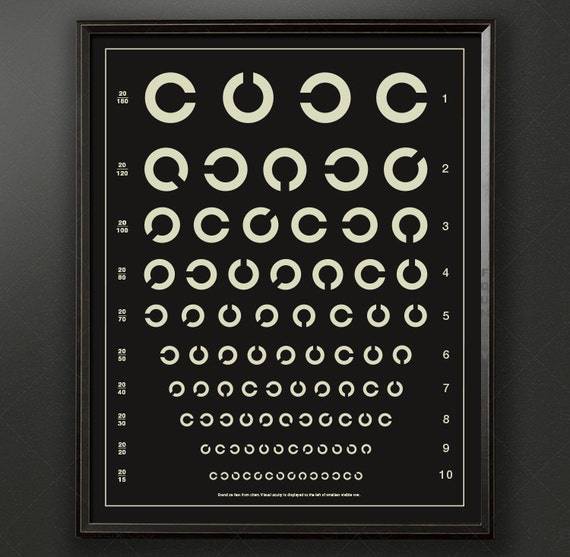 eye chart herman snellen vision test typography print