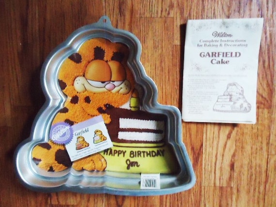 Wilton Garfield Cake Pan Happy Birthday Jon 1978/1987 Vintage