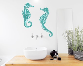 Seahorse Wall Decal - Seahorse Decal, Seahorse Sticker, Seahorse Decor, Underwater Decal, Ocean Decal, Nursery Ocean Art, Seahorse Wall Art