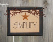 PRICE REDUCED-Primitive Wall Hanging Simplify