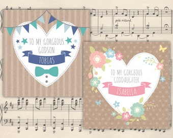 Personalised Godson/Goddaughter card