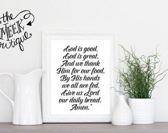 INSTANT DOWNLOAD God is Great God is Good Prayer Digital Art