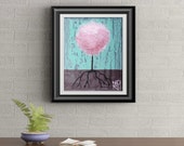 Pink Lollipop Tree Signed Art Print of Signature Original By Rafi Perez