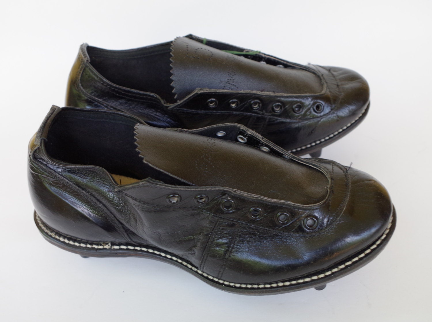 Vintage 1950s Boys Kangaroo Leather Cleats by Springfield