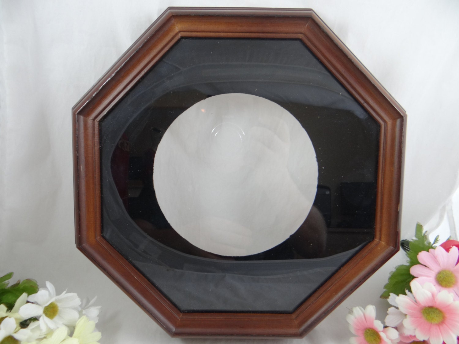 Beautiful Wooden Plate Display Frame with Glass Front