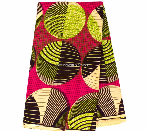 Global African Fabric by the yard/ Dutch Wax/ by TessWorldDesigns