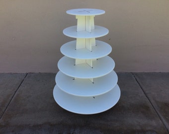 6 round tier cupcake stand