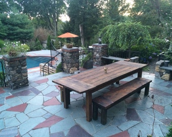 The Farmhouse Leaf Table- a rustic dining table with leaf extensions