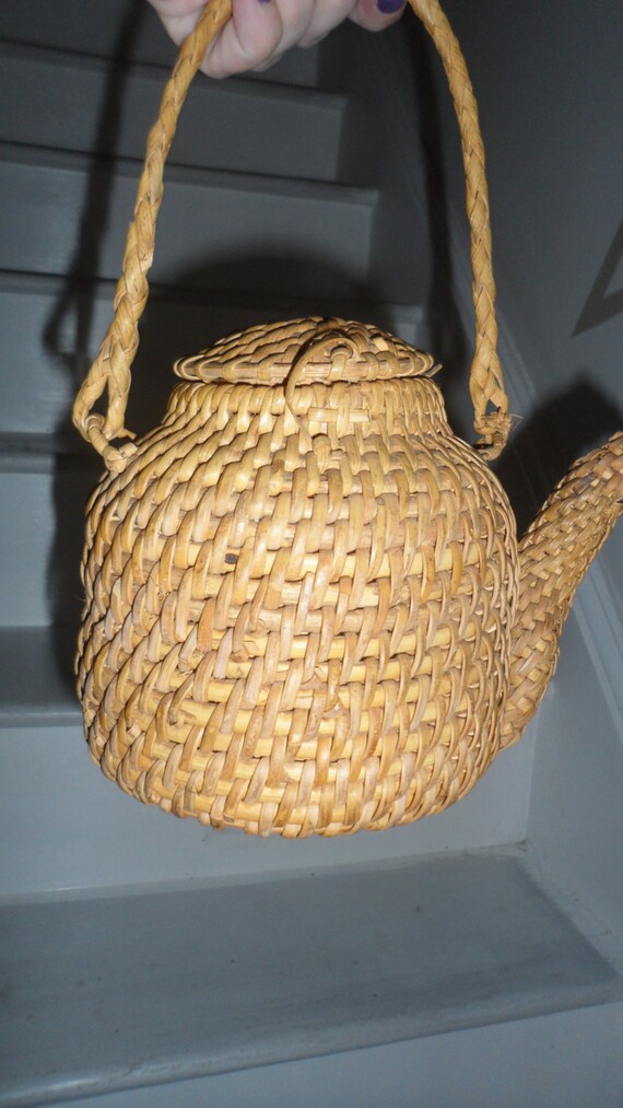 wicker rare wicker figural teapot purse handbag purses are