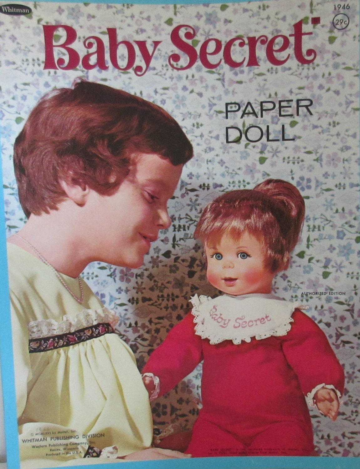 Vintage 1966 Whitman Paper Dolls Baby Secret W/ Mattel UNCUT