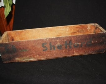 Vintage Wooden Shefford Cheese Box
