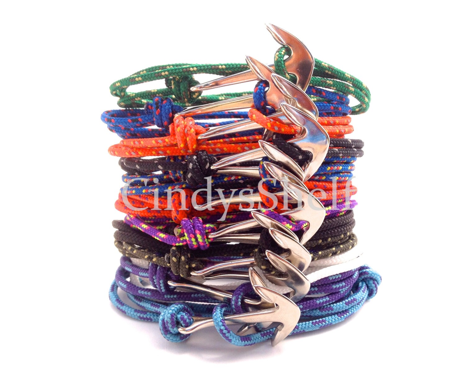 PERSONALIZED Rope Anchor Bracelet Nautical Theme by CindysShelf