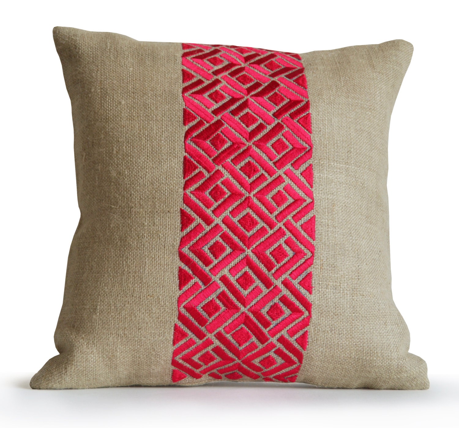 Pink Pillow Cushion Cover Designer Pink Geometric Pillow