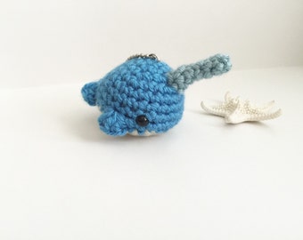 narwhal plush keychain