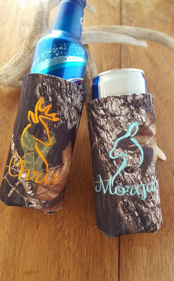 Buck and Doe Koozies Camo Wedding Koozies Southern by CanCuddler