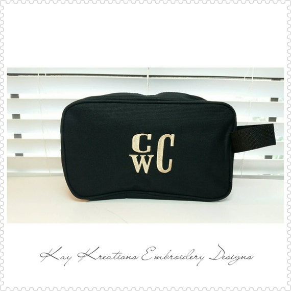 monogrammed shave bag