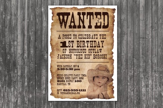 Invitation Anniversaire Wanted