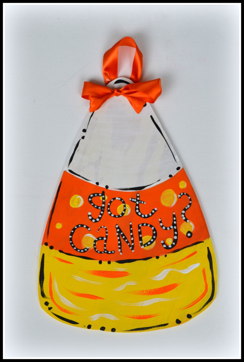 Candy Corn Door Hanger Candy Corn Decoration by PricklyPaw ...