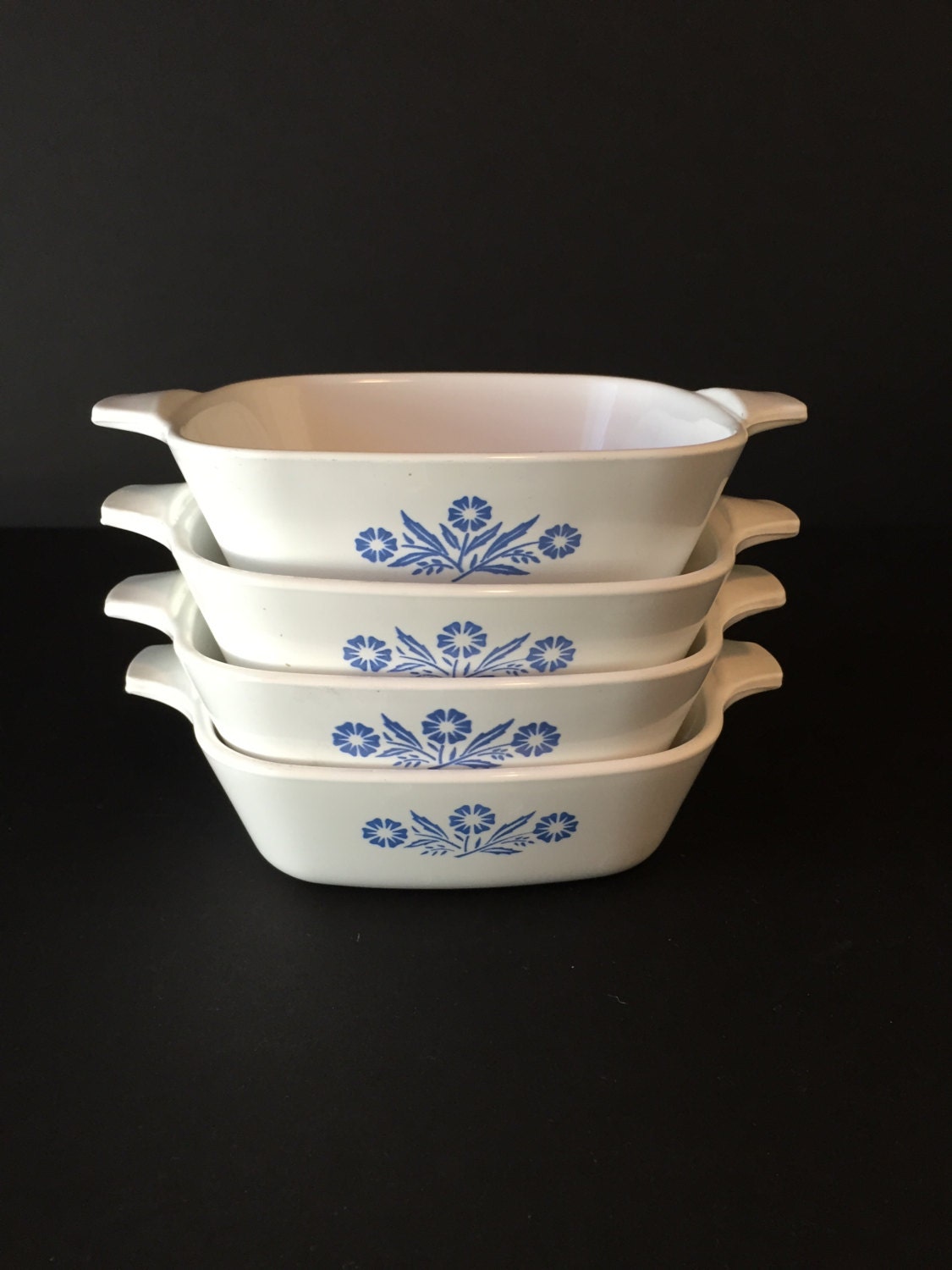 Vintage Petite Corning Ware Pans Cornflower Blue Individual